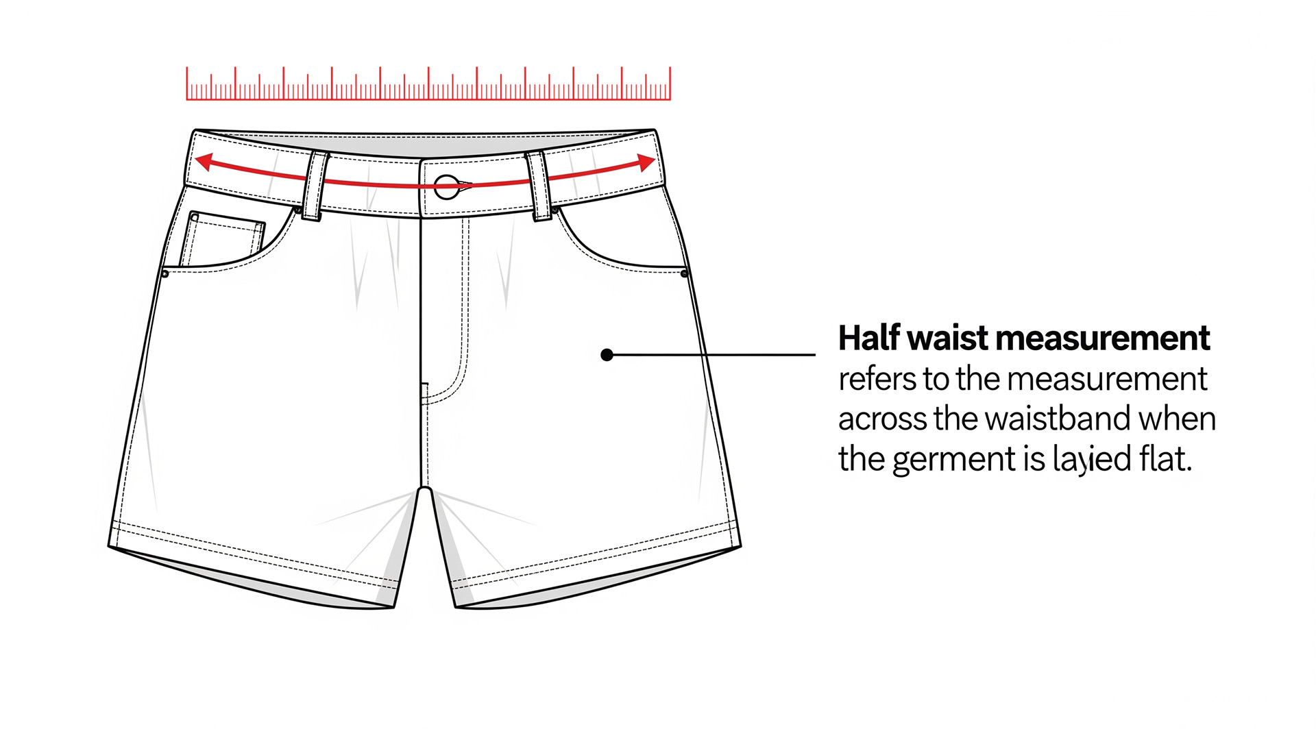 How to measure half waist (Garment Measurement)