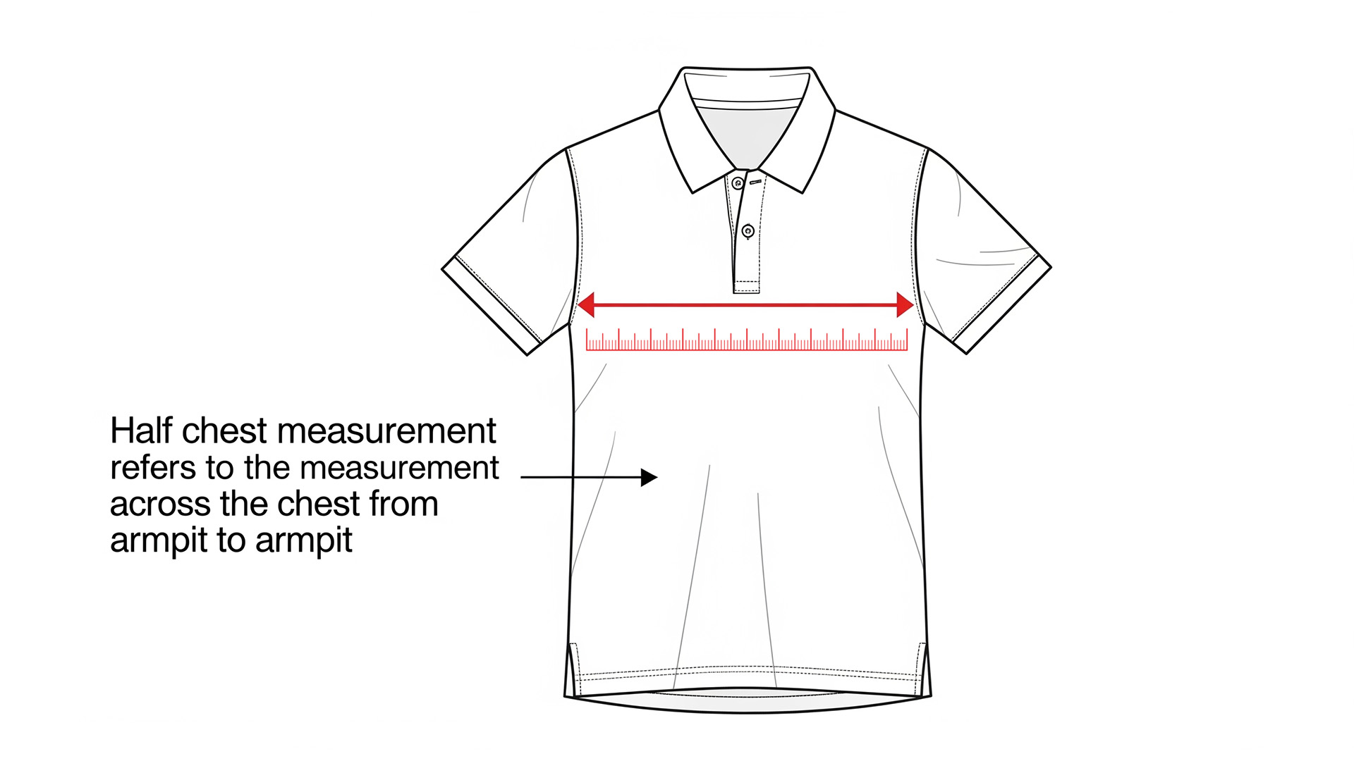 How to measure half chest (Garment Measurement)